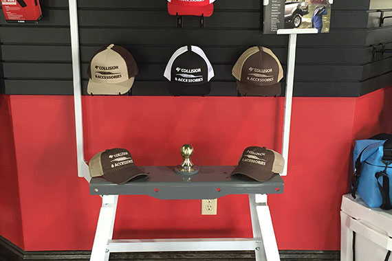 Hats and merchandise for sale